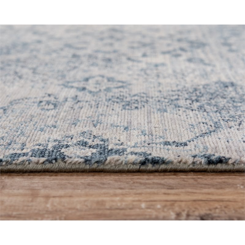 Alora Decor Intrepid 8' x 10' Classical Beige/Gray/Blue Hybrid Area Rug