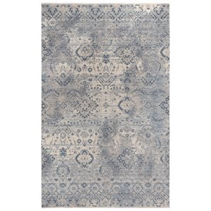 Alora Decor Intrepid 5' x 8' Classical Beige/Gray/Blue Hybrid Area Rug
