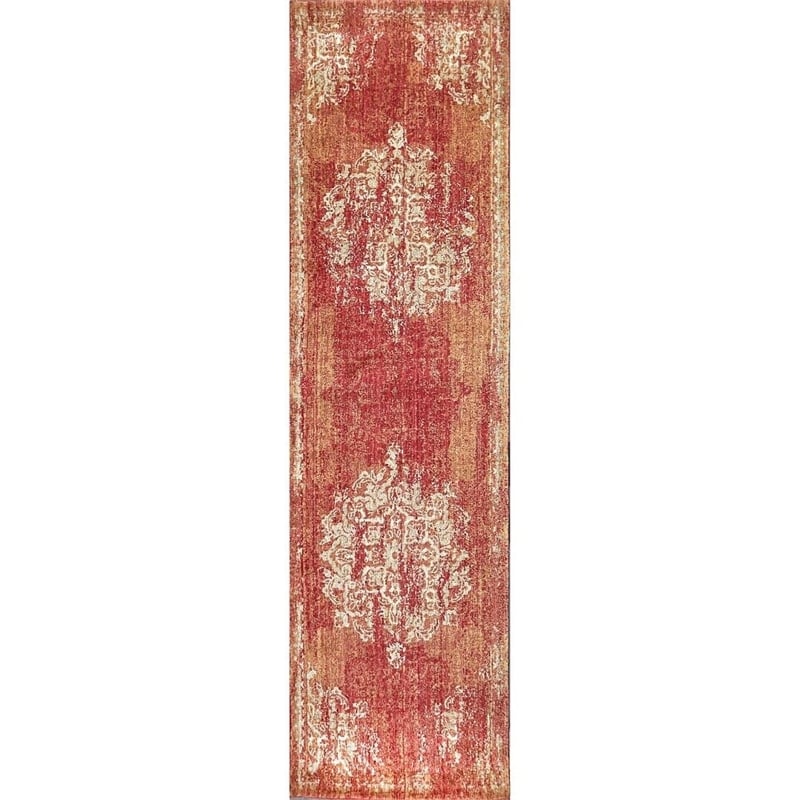 Alora Decor Euphoria 8' x 10' Distress Beige/Brown/Rust Hybrid Area Rug