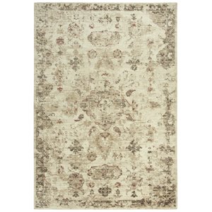 Alora Decor Euphoria 5' x 8' Medallion Distress Beige/Brown/Rust Hybrid Area Rug