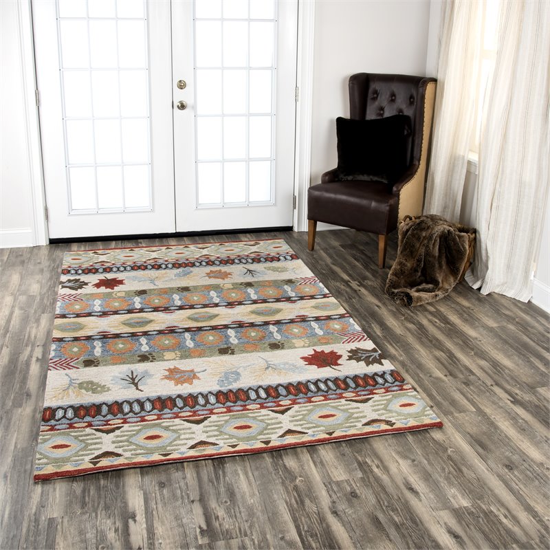 Alora Decor Itasca 8' x 10' Patchwork Beige/Blue/Beige/Brown Area Rug