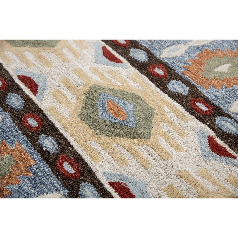 Alora Decor Itasca 8' x 10' Patchwork Beige/Blue/Beige/Brown Area Rug