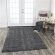 Alora Decor Demure 9' x 12' Solid Black/Charcoal Hand-Loomed Area Rug