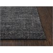 Alora Decor Demure 9' x 12' Solid Black/Charcoal Hand-Loomed Area Rug