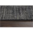 Alora Decor Demure 9' x 12' Solid Black/Charcoal Hand-Loomed Area Rug