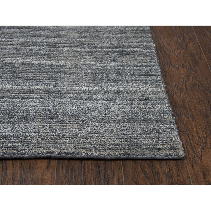 Alora Decor Demure 8' x 10' Solid Denim /Blue Hand-Loomed Area Rug