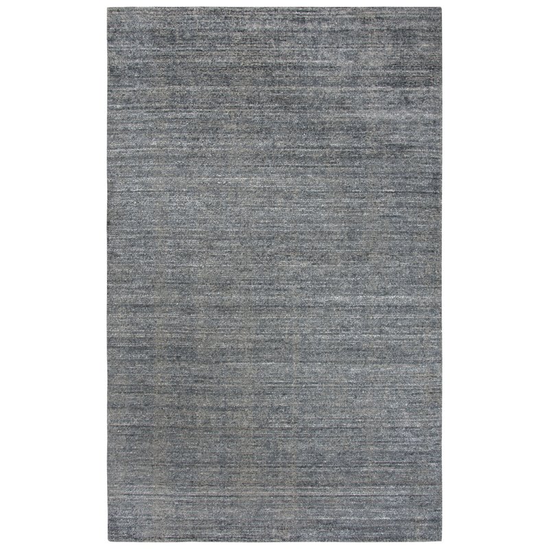 Alora Decor Demure 8' x 10' Solid Denim /Blue Hand-Loomed Area Rug