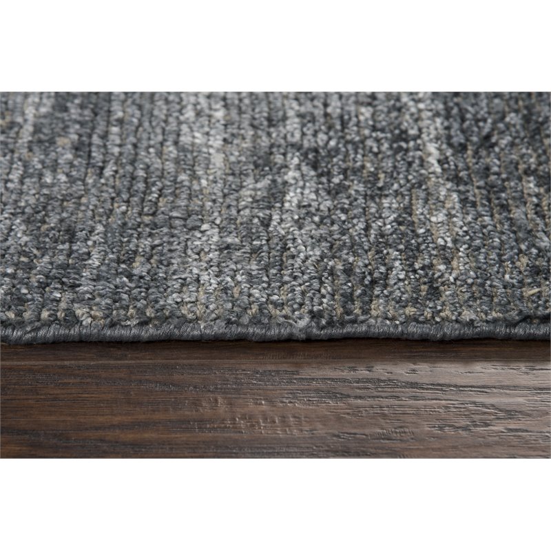Alora Decor Demure 5' x 8' Solid Denim /Blue Hand-Loomed Area Rug