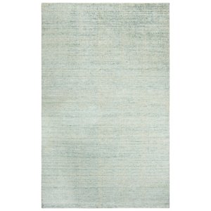 Alora Decor Demure 8' x 10' Solid Aqua/Aqua Hand-Loomed Area Rug