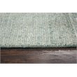 Alora Decor Demure 9' x 12' Solid Aqua/Aqua Hand-Loomed Area Rug