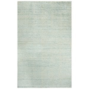 Alora Decor Demure 5' x 8' Solid Aqua/Aqua Hand-Loomed Area Rug