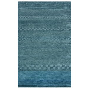 alora decor desert 8' x 10' abstract blue/lt. blue hand tufted area rug