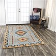 Alora Decor Durango 5' x 8' Southwest/Tribal Lt. Blue/Multi Hand-Tufted Area Rug