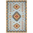 Alora Decor Durango 5' x 8' Southwest/Tribal Lt. Blue/Multi Hand-Tufted Area Rug