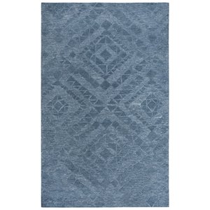 Alora Decor Emerson 8' x 10' Diamond Blue/Gray/Rust/Blue Hand-Tufted Area Rug