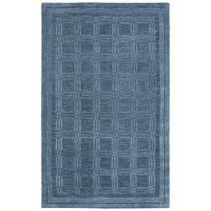 alora decor emerson 5' x 8' squares blue/gray/rust/blue hand-tufted area rug
