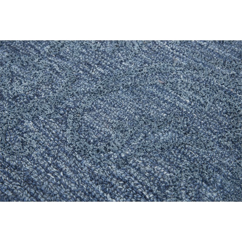 Alora Decor Emerson 8' x 10' Damask Blue/Gray/Rust/Blue Hand-Tufted Area Rug