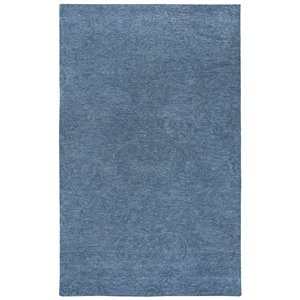 Alora Decor Emerson 8' x 10' Damask Blue/Gray/Rust/Blue Hand-Tufted Area Rug