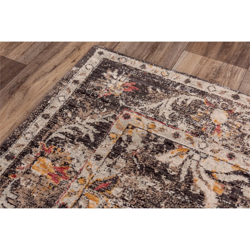 Alora Decor Infinity 5' x 8' Classical Brown/Beige/Apricot Hybrid Area Rug