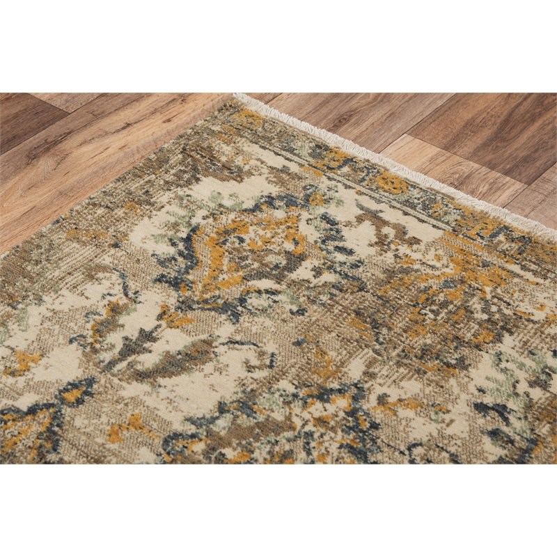 Alora Decor Intrepid 10' x 13' Classical Beige/Brown/Ivory/Green Hybrid Area Rug