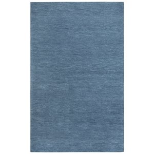 Alora Decor Emerson 5' x 8' Solid Blue/Gray/Rust/Blue Hand-Tufted Area Rug