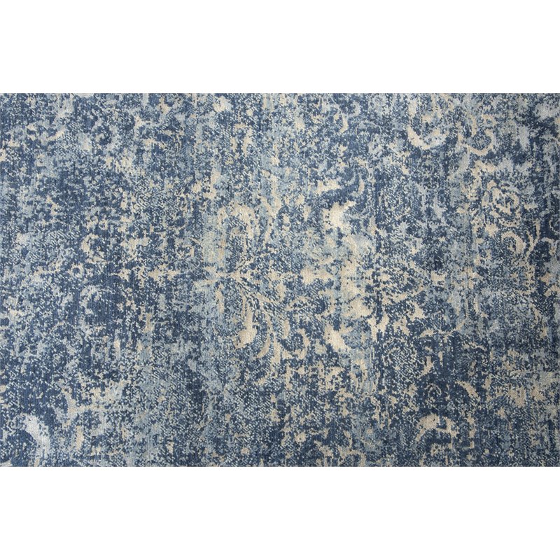 Alora Decor Essential 10' x 13' Classic/Modeled Blue/Ivory Hybrid Area Rug