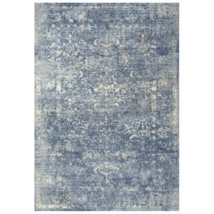 Alora Decor Essential 9' x 12' Classic/Modeled Blue/Ivory Hybrid Area Rug
