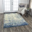 Alora Decor Essential 8' x 10' Abstract Blue/Ivory Hybrid Area Rug