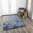 Alora Decor Flare 8' x 10' Abstract Blue/Dk Blue/Grey Hand-Tufted Area Rug