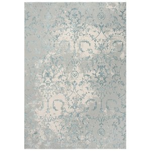 Alora Decor Glamour 3'11&quot x 5'6&quot Vine/Scroll Gray/Blue/Gray/Rust/Blue Area Rug
