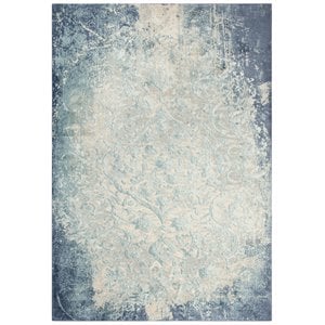 Alora Decor Glamour 5'3&quotx7'6&quot Vine/Scroll Teal/Blue/Gray/Rust/Blue Area Rug