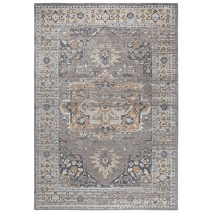 Alora Decor Euphoria 10' x 13' Distress Gray/Gray/Rust/Blue Hybrid Area Rug