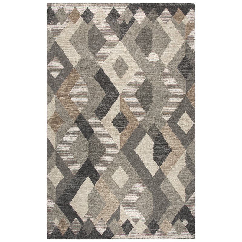 Alora Decor Geneva 8' x 10' Geometric Natural/Ivory Hand-Tufted Area Rug