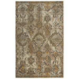 Alora Decor Intrepid 9' x 12' Classical Beige/Brown/Ivory/Green Hybrid Area Rug