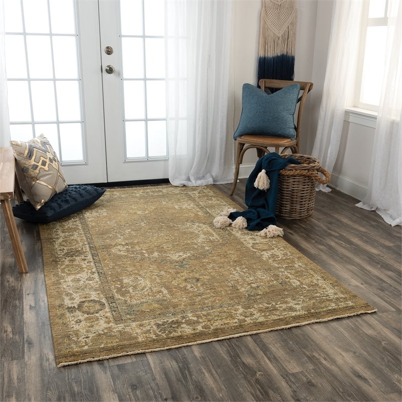 Alora Decor Intrepid 9' x 12' Classical Brown/Beige/Ivory/Green Hybrid Area Rug