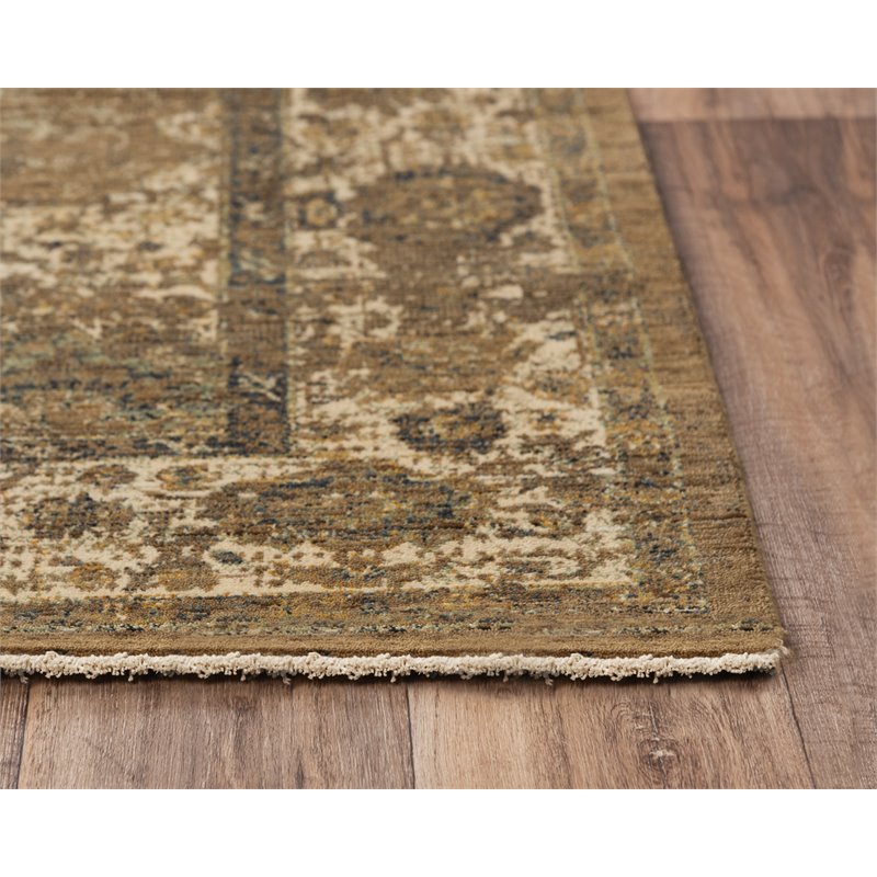 Alora Decor Intrepid 9' x 12' Classical Brown/Beige/Ivory/Green Hybrid Area Rug