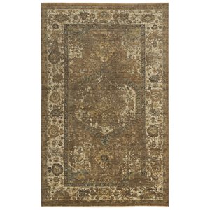 Alora Decor Intrepid 9' x 12' Classical Brown/Beige/Ivory/Green Hybrid Area Rug