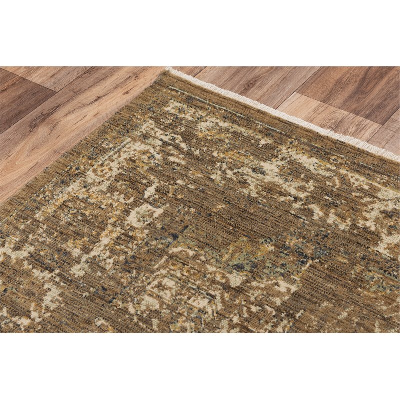 Alora Decor Intrepid 5' x 8' Classical Brown/Beige/Ivory/Green Hybrid Area Rug