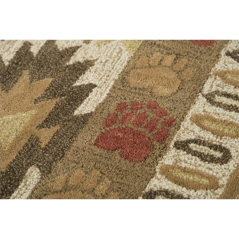 Alora Decor Itasca 8' x 10' Patchwork Brown/Green/Beige/Red Hand-Tufted Area Rug
