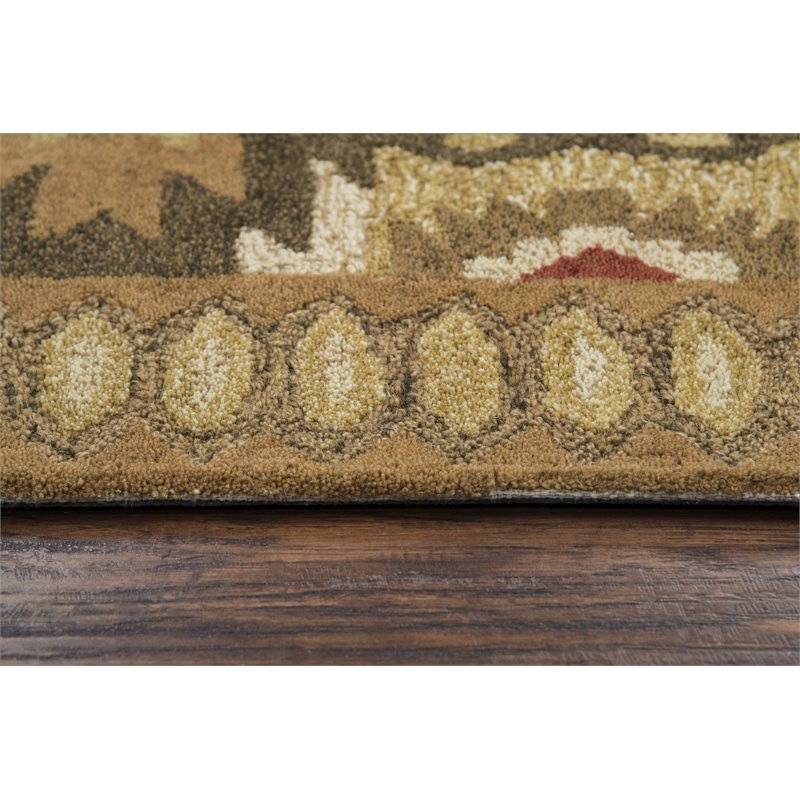 Alora Decor Itasca 8' x 10' Patchwork Brown/Green/Beige/Red Hand-Tufted Area Rug