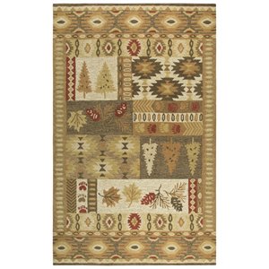 Alora Decor Itasca 8' x 10' Patchwork Brown/Green/Beige/Red Hand-Tufted Area Rug