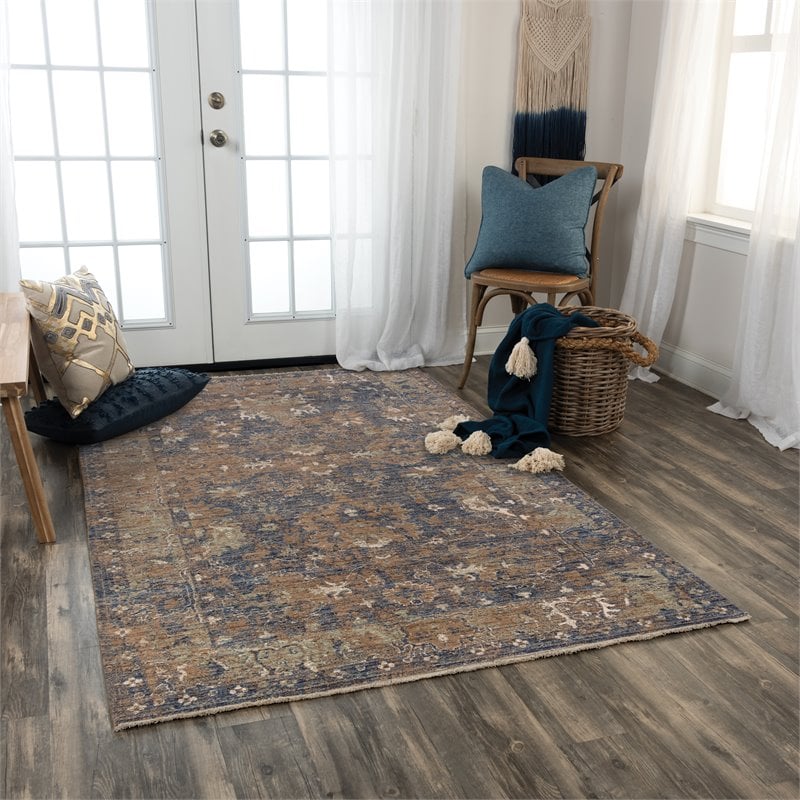 Alora Decor Intrepid 9' x 12' Classical Charcoal/Beige/Ivory Hybrid Area Rug