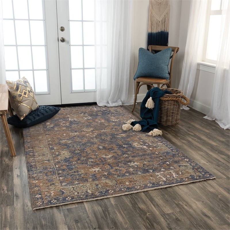 Alora Decor Intrepid 5' x 8' Classical Charcoal/Beige/Ivory Hybrid Area Rug