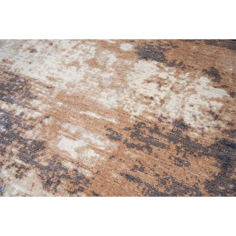 Alora Decor Euphoria 8' x 10' Abstract Gray/Gray/Rust/Blue Hybrid Area Rug