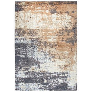Euphoria 9' x 12' Abstract Gray/Gray/Rust/Blue Hybrid Area Rug