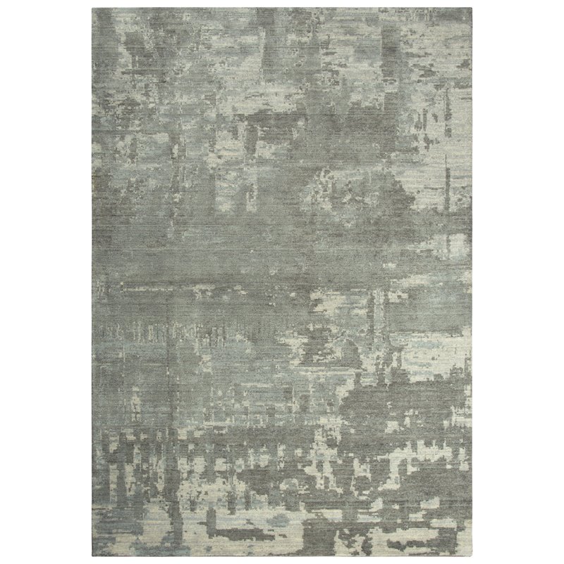 Alora Decor Euphoria 9' x 12' Abstract Gray/Gray/Rust/Blue Hybrid Area Rug