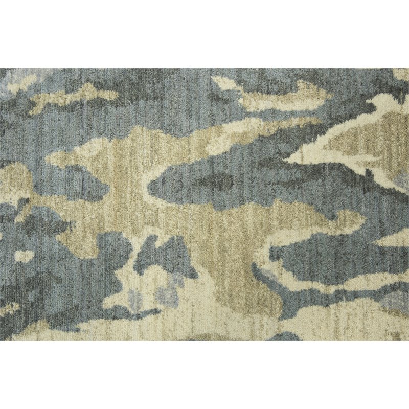 Alora Decor Euphoria 9' x 12' Abstract Gray/Gray/Rust/Blue Hybrid Area Rug