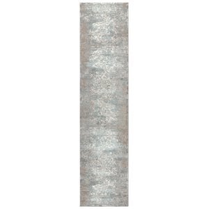 Alora Decor Glamour 2'7&quot x 9'6&quot Vine/Scroll Gray/Cream/Gray/Rust Area Rug