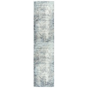 Alora Decor Glamour 2'7&quot x 9'6&quot Vine/Scroll Cream/Gray/Rust/Blue Area Rug