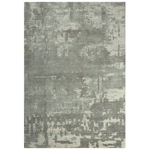 Alora Decor Euphoria 3' x 5' Abstract Gray/Gray/Rust/Blue Hybrid Area Rug